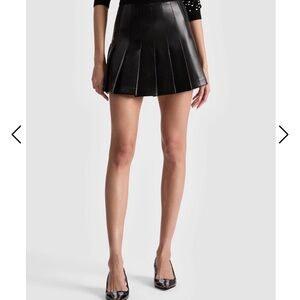Alice + Olivia “Carter” Black Vegan Leather Mini Skirt